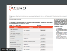 Tablet Screenshot of acero.submit4jobs.com